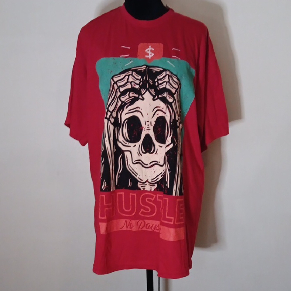 Hustle Red Graphic Men's Shirt